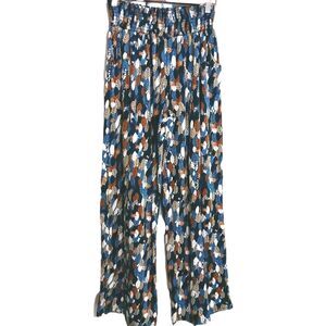 Urban Coco Wide Leg Viscose Spandex Pants Elastic Waist Loungewear Size L